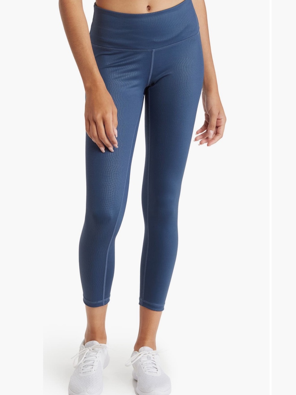 Z By Zella Steel Blue Textured 7/8 Leggings, Women's Size XL